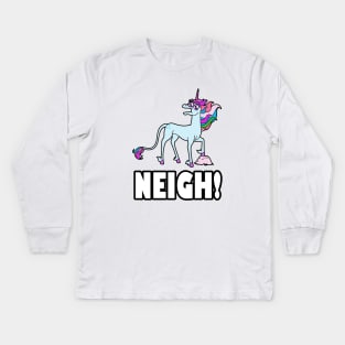 Unicorns Say NEIGH! Kids Long Sleeve T-Shirt